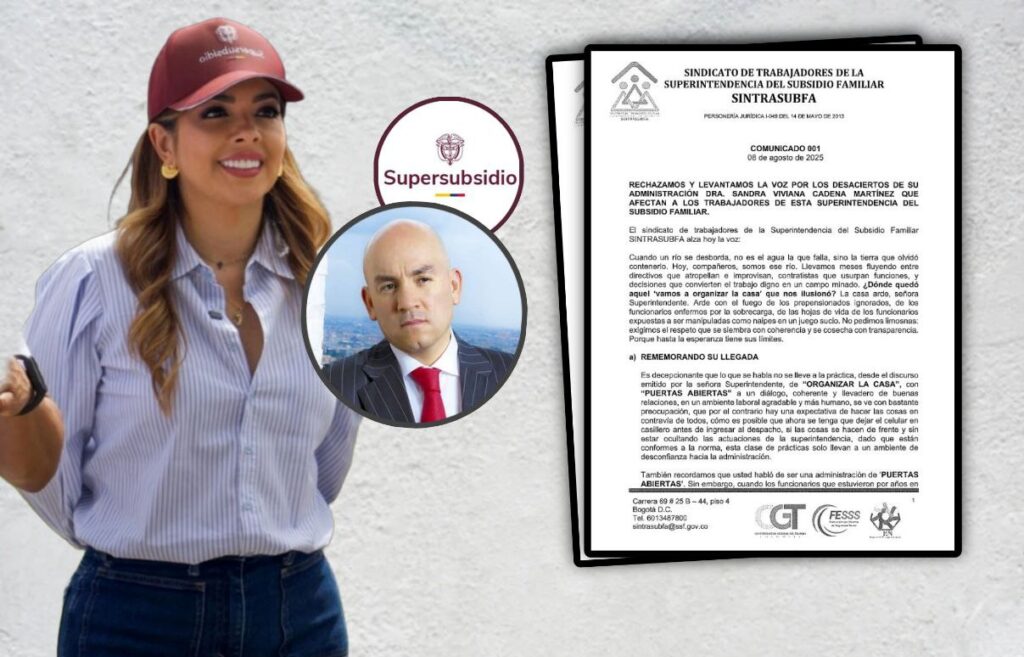 Por “maltrato, corrupción y acoso laboral” Sindicato de Supersubsidio denuncia gestión de Sandra Cadena.