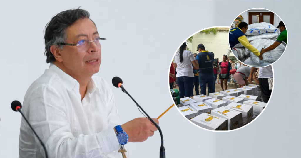 Petro denuncia uso político de ayudas humanitarias durante emergencia en Córdoba.