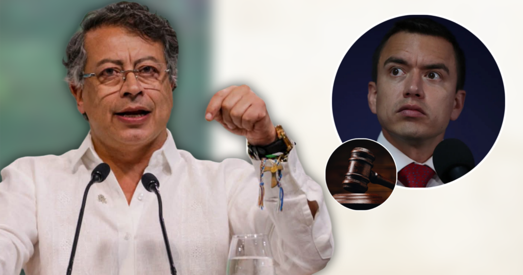 Por calumnia: Presidente Petro demandará al presidente de Ecuador, Daniel Noboa.